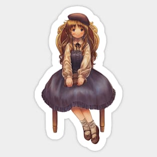 Calm girl. Sticker